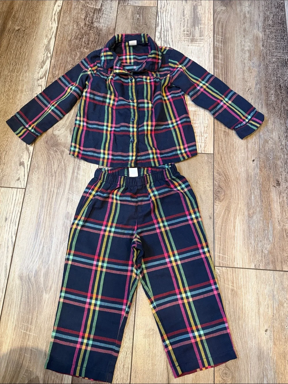GAP Girls Plaid Flannel Pajama Set Size 2